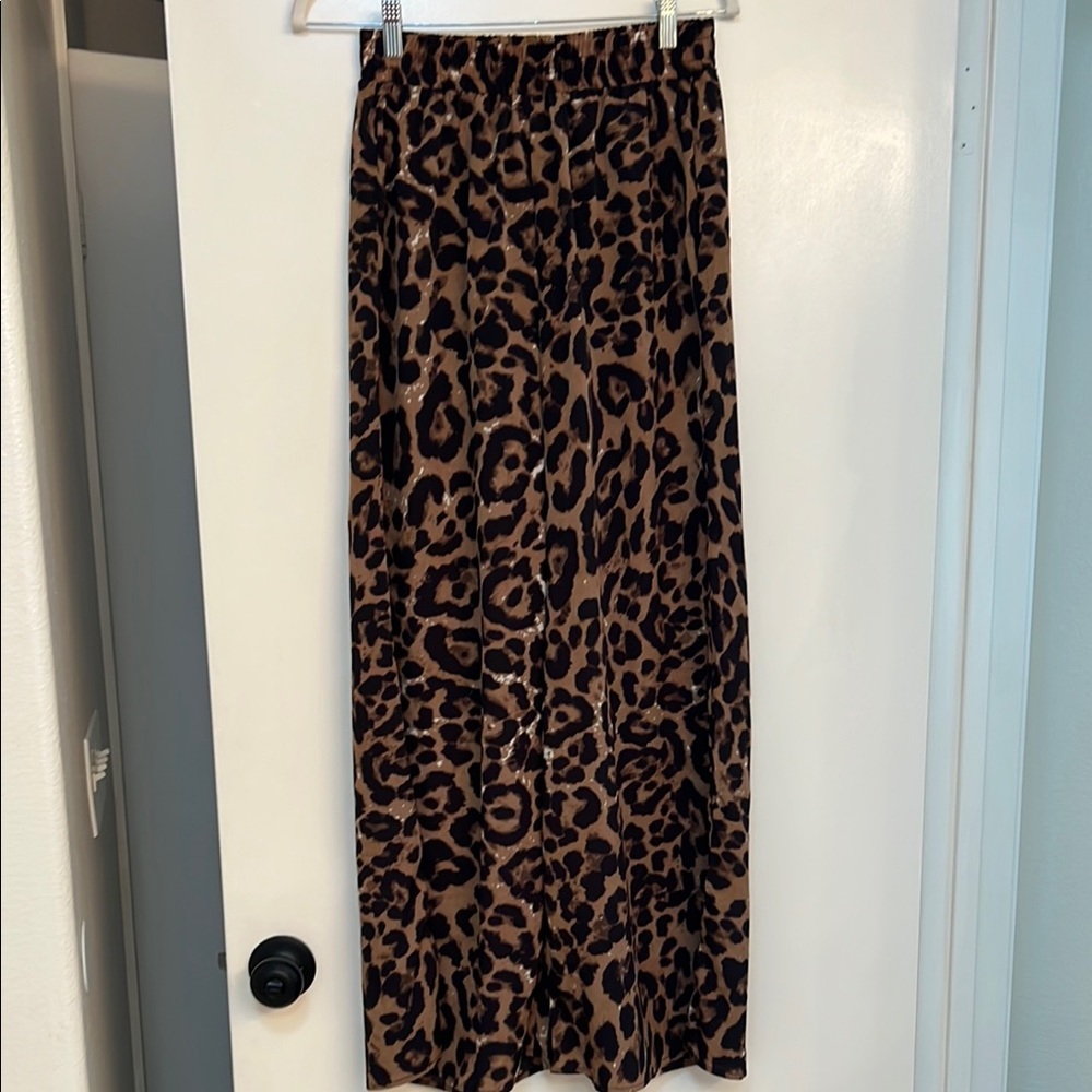 Leopard Print Maxi Pants